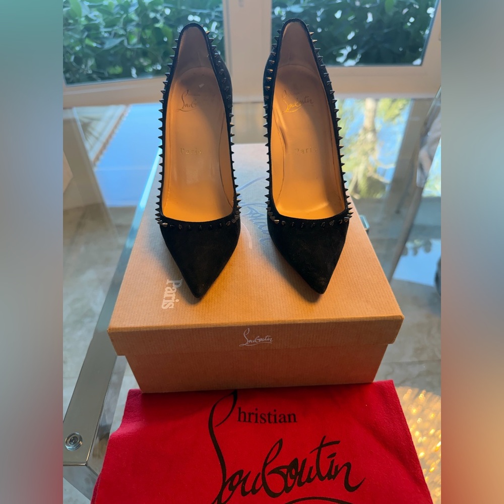 Christian Louboutin Black Spiked Heels